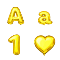 Helium balloon letters (yellow)