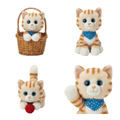 Sweet Cat Plush Emojis