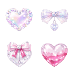 Sparkling Jewel Ribbon Line Emoji