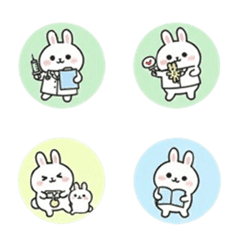 あかちゃんうさぎまるちょ 医者 絵文字