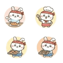 あかちゃんうさぎまるちょがんばるパン屋