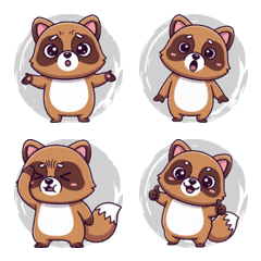 Tanuki's Funny Reactions (Gray)