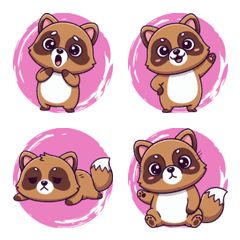 Tanuki's Funny Reactions (Pink)