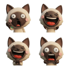 Moving 3D Siamese Cat  26