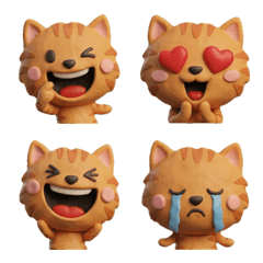 Moving 3D Red Tabby Cat  26