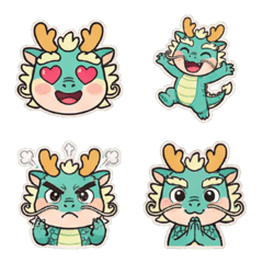Chinese dragon emoji stickers.