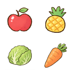Fruits and Vegetables Hand-drawn