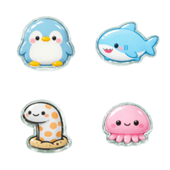 Soft & Cute  Sea Creature Emojis