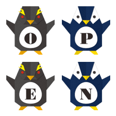 Origami Penguins Holding Hands Alphabet