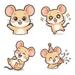 Cheesy Mouse Emoji Pack (24)