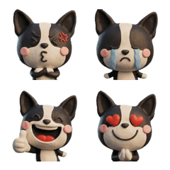 Moving 3D Boston Terrier  26