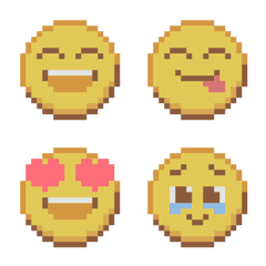 Pixel Yellow Face Emoji 01