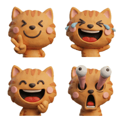 3D Red Tabby Cat  25