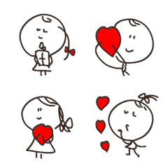 【ラブな♡線画】おしゃれ絵文字