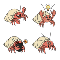 有趣的寄居蟹表情符號