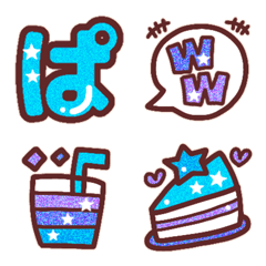 305個！星空カラー♡ひらがなカナ英数字