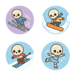 まるちょ風がいこつウィンタースポーツ