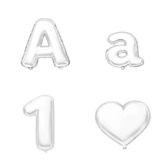 Helium balloon letters (white)