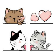 Connected cute cat emoji2