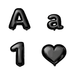 Helium balloon letters (black)