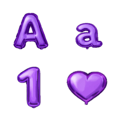 Helium balloon letters (purple)