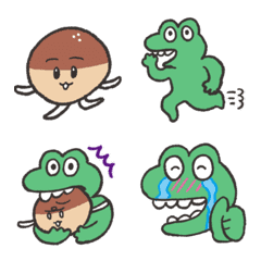 Anpan and Wani emoji