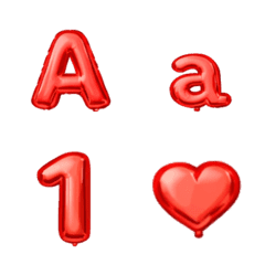 Helium balloon letters (red)