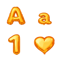 Helium balloon letters (orange)