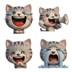 Moving 3D Silver Tabby  26