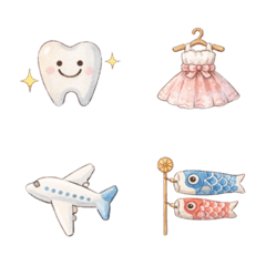 Watercolor Everyday Emoji