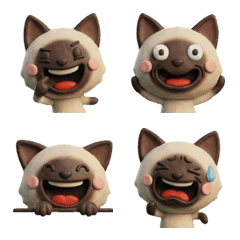 3D Siamese Cat  25