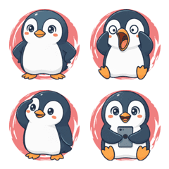 企鵝冷靜反應 (紅色)