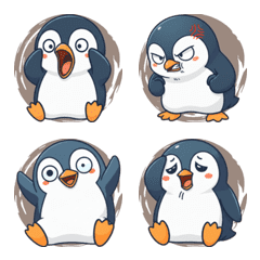 企鵝冷靜反應 (棕色)