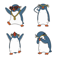 可愛的跳岩企鵝表情符號