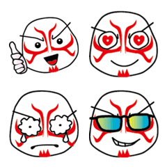 Akamaru Kabuki Face Emoji