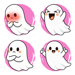Cute ghosts are appearing (pink)