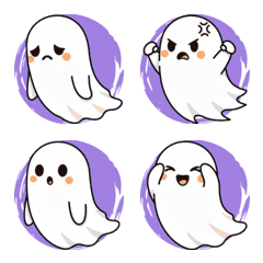 Cute ghosts are appearing (purple)