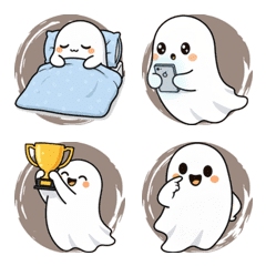 Cute ghosts are appearing (brown)