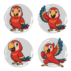 Macaw's Colorful Mood (Gray)