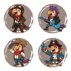 Macaw's Colorful Mood (Brown)