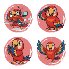 Macaw's Colorful Mood (Red)