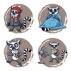Joyful Ring-tailed Lemurs (Brown)