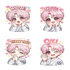 Chibi Pink Mood Boy (Emoji)