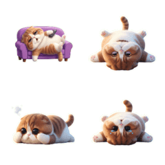 The Jaded ShortLegged Cats Lying Fla