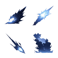 遊戲中深藍色攻擊技能特效2