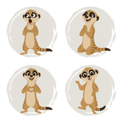 狐獴警戒心情 (米色)