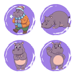 Hippo's Gentle Mood (Purple)