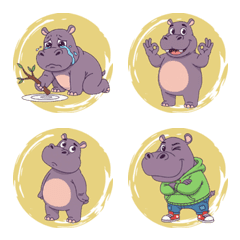 Hippo's Gentle Mood (Yellow)