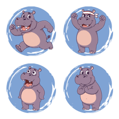 Hippo's Gentle Mood (Blue)