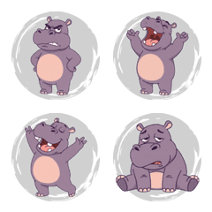 Hippo's Gentle Mood (Gray)